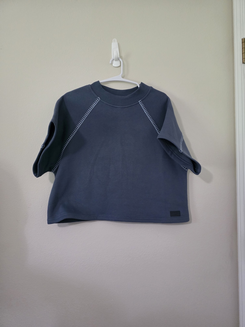 UGG Womens Pullover Sweatshirt in Slate Blue with Contrast Stitching